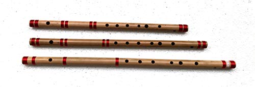 3 flautas de bambú E, G, A Bass Bansuri, descuento de compra combinada con funda y estuche