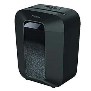 Fellowes Powershred LX41 8 vel cross-cut papierversnipperaar met veiligheidsslot voor thuis en kantoor – 17 liter opvangbak – beveiligingsniveau P4