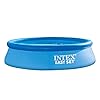 Intex Easy Pool 244 x 61 cm, rond, blauw, zelf te monteren met opblaasbare luchtring, pierenbadje zwembad Family Lounge Pool kinderzwembad familiezwembad, voor kinderen en volwassenen.