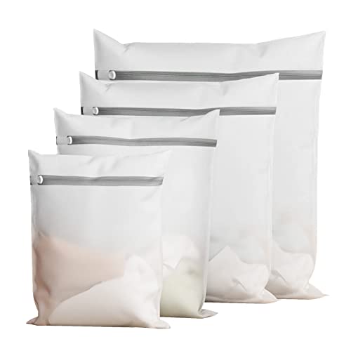 Misazy filet linge machine à laver de 4 pièces filet a linge sac linge machine a laver avec fermeture éclair pour soutien-gorge, voyage, sous-vêtements, chaussettes, pulls, chemises, vêtements de bébé Cover