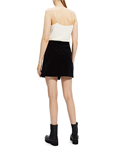 Theory Women's Velvet Wrap Mini Skirt, Black, 8 #TOP3
