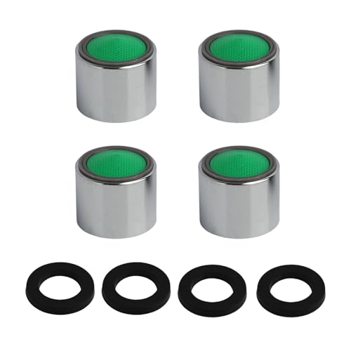 4 PCS Mousseur Robinet M22, Mousseur Robinet en Acier Inoxydable, Filtre Robinet, Aérateur de Robinet Économiseur d'Eau avec Filtre et 4 Joints pour Lavabo de Salle de...