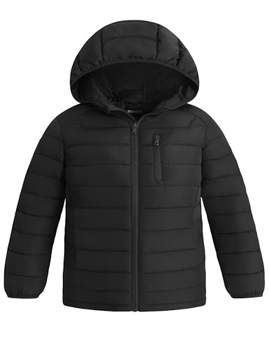 wantdo Boy's Light Puffer Jacket Packable Winter Jacket Windproof Hooded