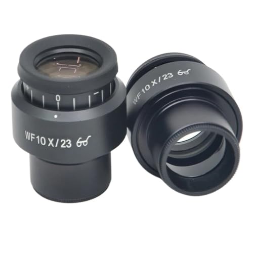 顕微鏡キット 2PCS WF10X 広視野接眼レンズ 双眼三眼実体顕微鏡用 30MM 取り付けインターフェース 顕微鏡レンズアダプター(Black)