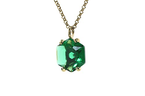 Collier Pendentif Anémone Or et Émeraude | Haute Joaillerie Moderne