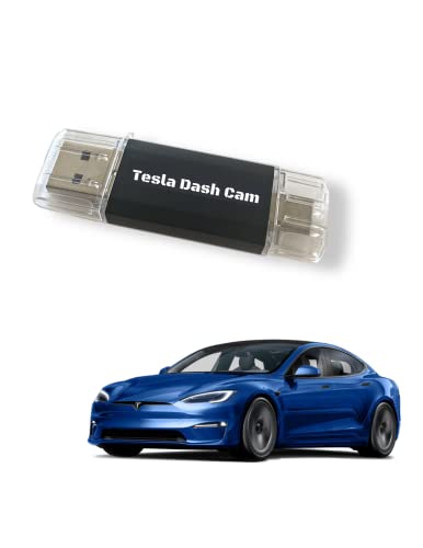 128 GB Tesla USBC Dashcam Flash Drive for Sentry Mode. Dual Sided Thumb Drive Dash Cam Security USB Tesla Sentry Mode