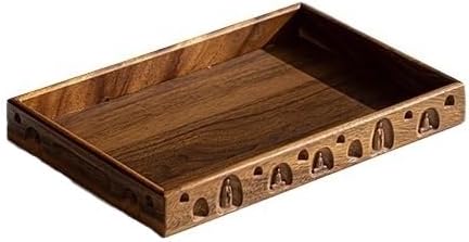 Breakfast Tray Walnut Rectangular Tray Home Tea Cup Tea Tray Commercial Afternoon Tea Snack Plate Hotel Storage Tray Coffee Table Tray,A
