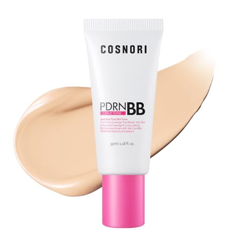 Image of COSNORI PDRN True Tone BB Cream 21 - Beige with Neutral Undertones, No Gray Cast, Soothing Formula with Camellia PDRN, Long Lasting Natural Coverage, Korean BB Cream, 1.18 Fl Oz
