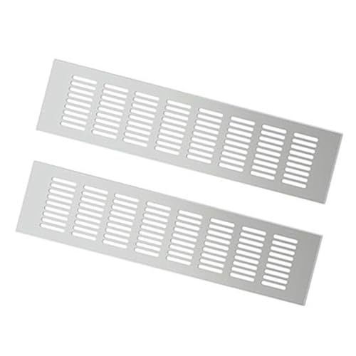 Grille d'aération haut de gamme 200 x 500 mm, double grille de ventilation à lames pour meuble
