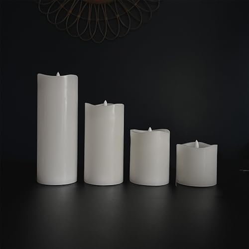 Stonebriar 6 Count White Real Wax 3x3 Flameless LED Pillar Candles with Remote and Timer by Stonebriar - Image 7