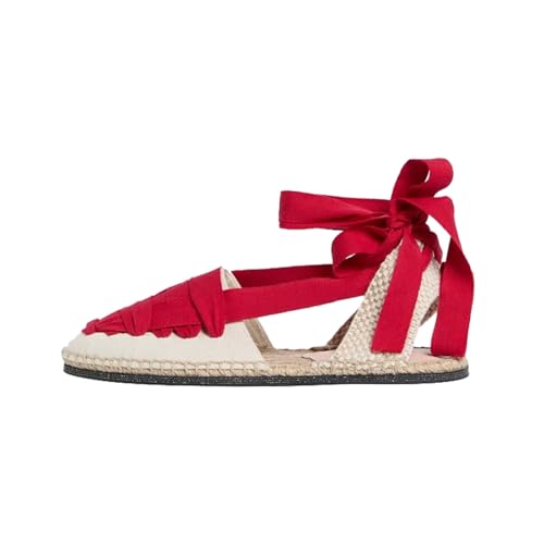 Espadrilles for Women Flat Lace Up Fashionable Elegance with Comfort and Classic Dressy Style