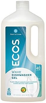 Earth Friendly Products Wave Auto Dishwasher Gel, Free & Clear 40 fl oz(Pack of 3)