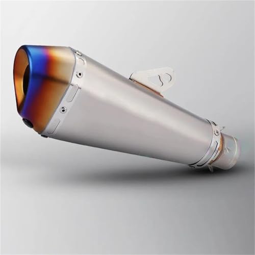 に適合するヤマハ YZF R1 R3 R6 Nmax Tmax 51mm インレットマフラー エスケープチューブ サイレンサー ノイズ除去機能付き バイク用エキゾーストパイプ オートバイの排気管(カラー5)