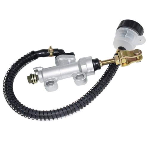 Akozon Hinterrad Fußbremse Hauptbremszylinder Pumpenbehälter für Dirt Bike ATV(Weiß)