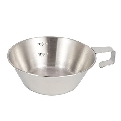 HUANGANG 300ml Stainless Steel Bowl with Folding Handle Portable Cookware Tableware Dish