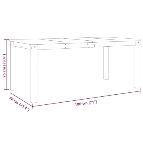 Table à manger Panama peu encombrante et stable en pin