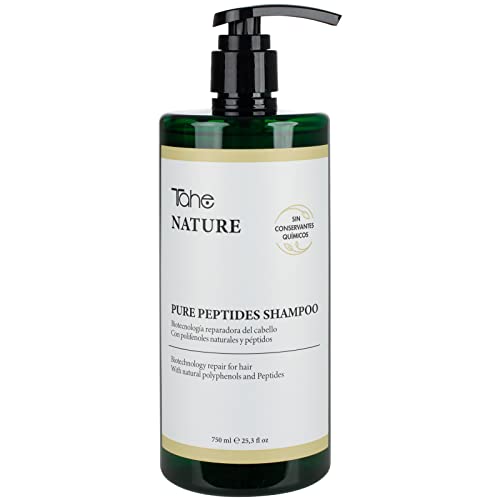 Tahe Nature Champú sin sulfatos Pure Peptides con Biotecnología reparadora del cabello, 750 ml
