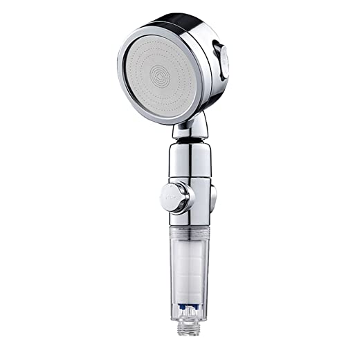 Pommeau douche haute pression avec filtre calcaire et bouton stop