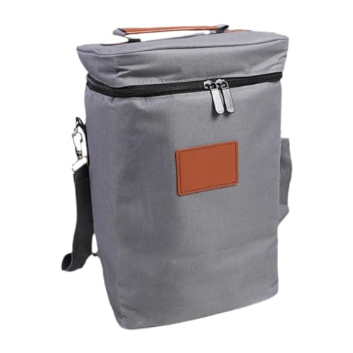 Menolana Red Ratafia Insulation Bag Backpack Cooling Bag Store 4 Bottles Ratafia Versatile Picnic Bag Cooling Bag Insulated Cooling Bag Bag for Beach Trips, Gray