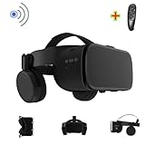VR Headset for iPhone & Android Phones with Wireless Headphones, Virtual Reality Goggles Set for 4.5