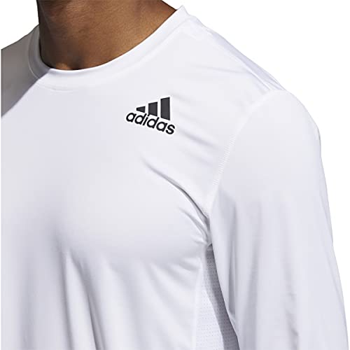 Image of adidas Men's Techfit 3-Stripes Fitted Long Sleeve Top