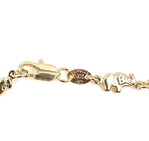 18K Brazilian Gold Filled Anklet Link Chain Good Fortune & Azabache Protection Jewelry4