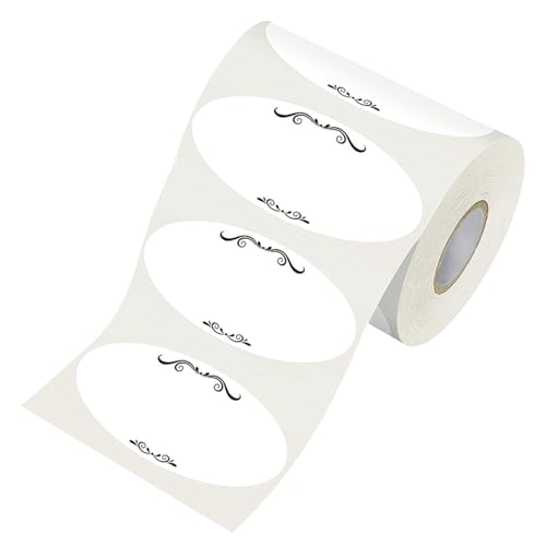 BATHVEVE Etiquetas Autoadhesivas para Latas Adhesivo Permanente, Material Raflacoat Blanco, Fácil Uso y Resistentes, Ideales para Regalos y Almacenamiento
