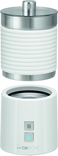 Clatronic MS 3654 Milchaufschäumer, Edelstahlbehälter, warm-und kalt aufschäumen, weiß – Bild 3