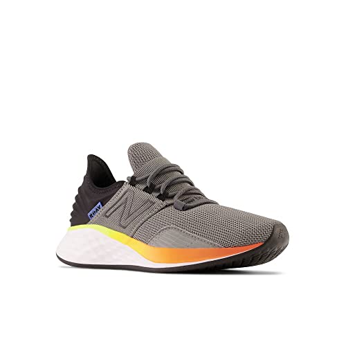 Image of New Balance Kid's Fresh Foam Roav V1 Lace-up Running Shoe Running Shoe, Harbor Grey /Neon Dragonfly /Cosmic Pineapple, 6.5 Big Kid