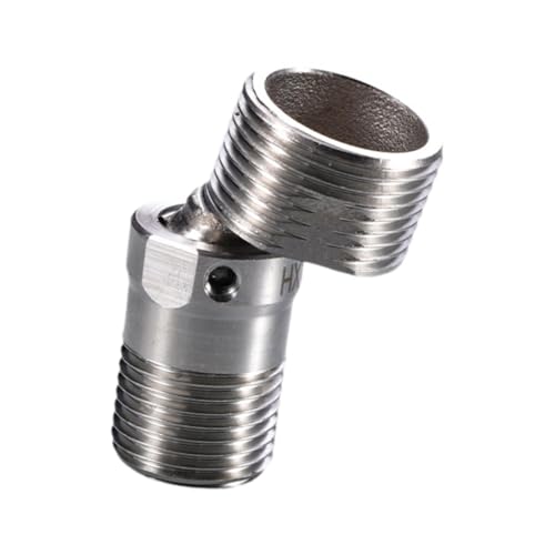 Image of Faucet Angled Curved Foot Sturdy Universal for Utility Room Bathroom Kitchen|Stainless Steel Shower Head Swivel Adapter Angled Connector