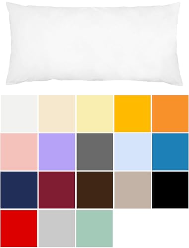 Federa per cuscino da una piazza e mezza - 1 1/12 mis. 120x55 colori tinta unita a scelta (BORDEAUX)