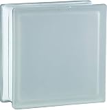 6 pièce BM briques de verre riva SUPER white brique de verre 2 face satinée 19x19x8 cm