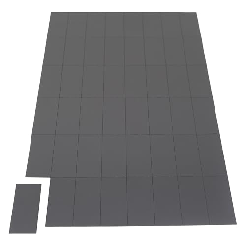 MagFlex® Självhäftande flexibla magnetiska rektanglar för att skapa magnetiska bilder, konstverk, skyltar eller skärmar - 50 mm x 24 mm - 48 per A4-ark svart