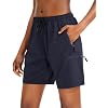 SANTINY Women’s 5”/ 7”/9” Hiking Cargo Shorts with 4 Zipper Pockets