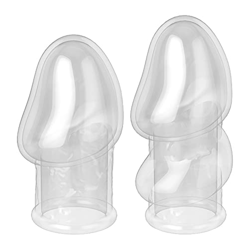 Emoi ペニスリング コックリング ペニスサック セット TPE 男性用 2点セット 人気 極薄 透明な 防水 クリスタルサック アダルトグッズ sm(閉口スタイル2点セット) - 画像1