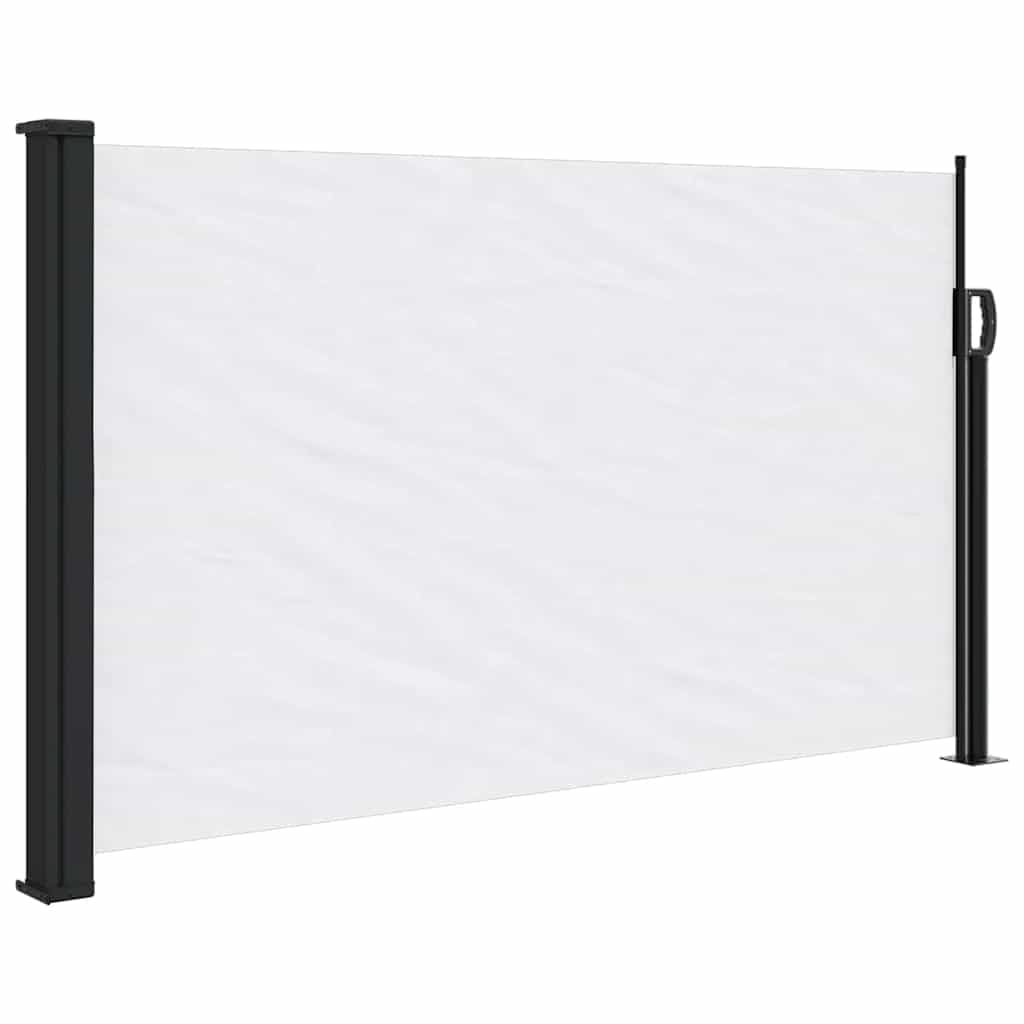 vidaXL Retractable Side Awning, Outdoor Privacy Screen for Garden Balcony Terrace Patio Yard, UV Resistant Sunshade Shelter, White 117x300 cm — image 1