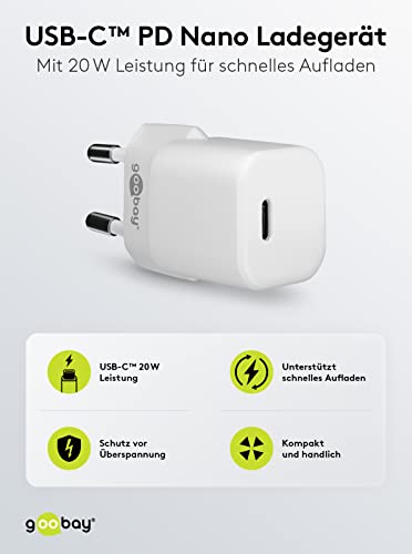 Chargeur rapide 20W USB-C Power Delivery Goobay Nano compact - 2