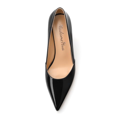 Women's Closed Toe High Stiletto Heels Dress Pointed Toe Daily Patent Pumps Shoes3