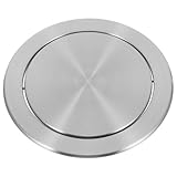 Hemobllo Tapa Abatible De Acero Inoxidable Para Cubo De Basura De Cocina Con...