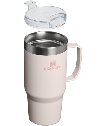 Image of STANLEY The Everyday Suburban Mug | 24 oz | Drink Through Lid | Cup for Coffee, Tea and Drinks | Insulated Stainless Steel Coffee Mug | BPA-Free | Rose Quartz
