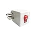 Oviitech 4 Pack Grounded Outlet Wall Tap Adapter with On/Off Power Switch，Single Outlet with Switch in White