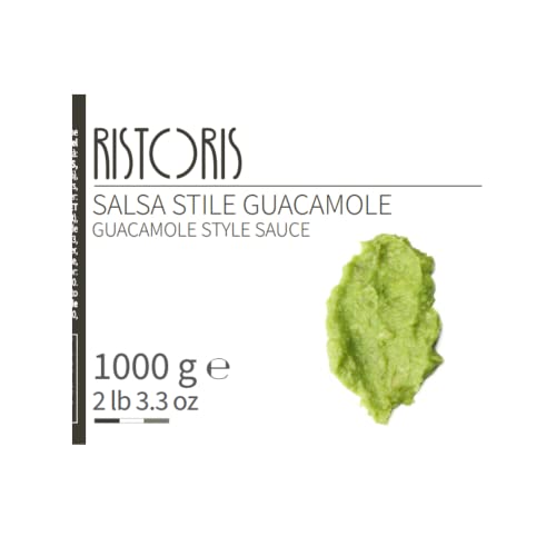 Image of Ristoris Guacamole Sauce Pack of 2 ( 2 kg each ) | Avocado Fruit Seasoning & Spread | Mexican Cuisine | Contains Avocado Fruit , Green & Red Paprika, Onion, Tomato & Cheese Powder | Used for Tacos, Burritos & Nachos | Slightly Spicy
