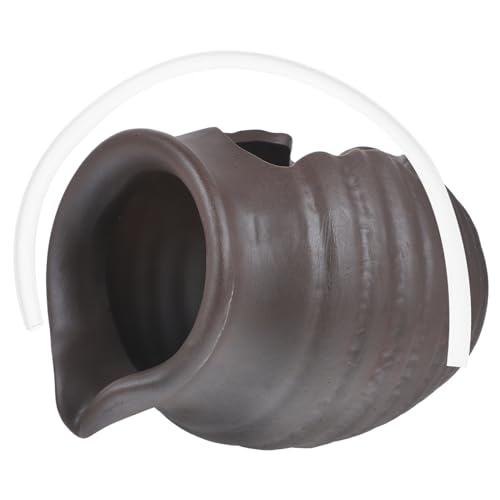 ERINGOGO Flowing Fountain Jar for Outdoor Indoor Ceramic Waterfall Decor Landscape Jar Water Feature for Courtyard Decorative Garden Decor