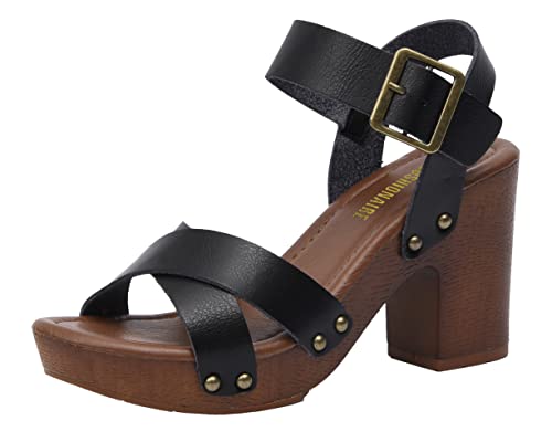 Image of Dunes Women's Sayer Faux Wood Sandal +Comfort Foam & LiteSole Technology