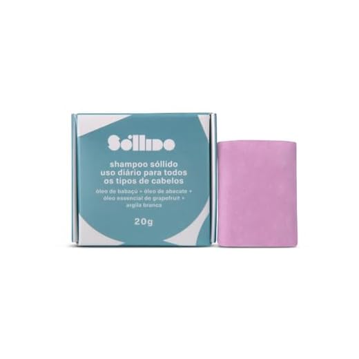 Sóllido Mini Shampoo Sóllido de uso diário para todos os tipos de cabelo, 20g