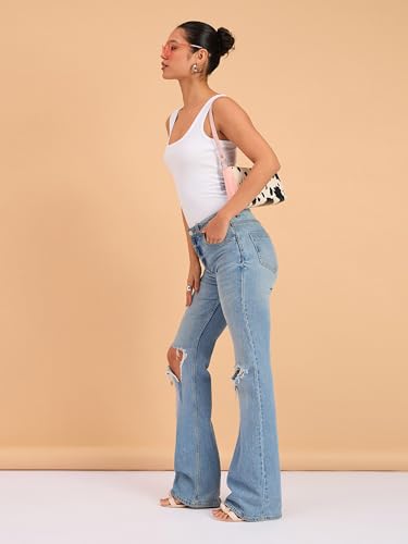 Image of barcino Beige Ribbed Square Neck Tank Top