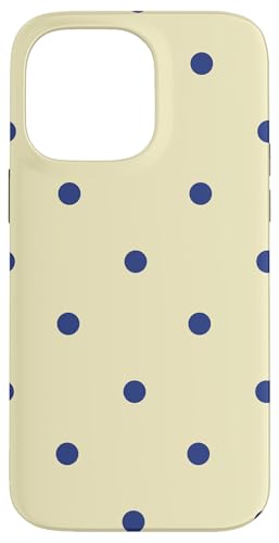 Butter Yellow and Blue Polka Dots Classic Polkadots Simple �X�}�z�P�[�X iPhone 14 Pro Max �p