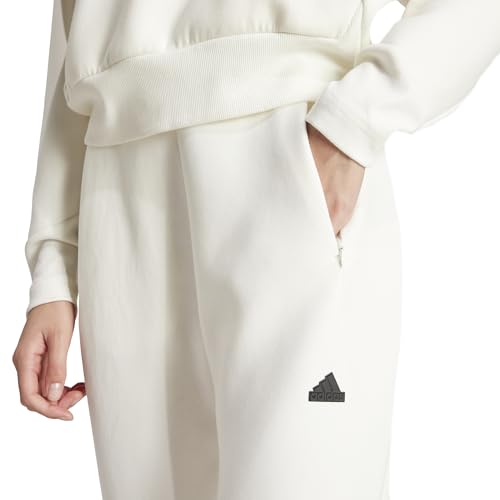 Adidas Womens Z.N.E. Pants, Off White, X-Large - image 3