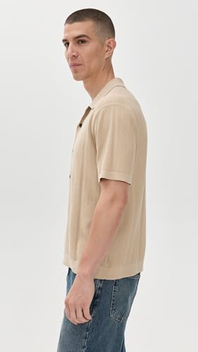 Theory Men's Camp Collar Shirt in Cotton Twist4