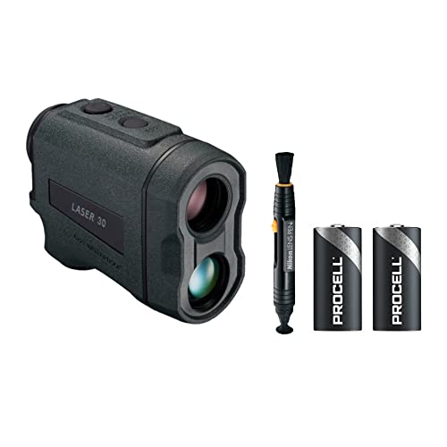 Nikon 6X 21Mm Laser 30 Laser Rangefinder (Black) Bundle With Nikon Lenspen Pro 7072 Cleaning System Lens Pen, And 2 X 800 Mah Cr2 Lithium Battery (4 Items) #TOP17